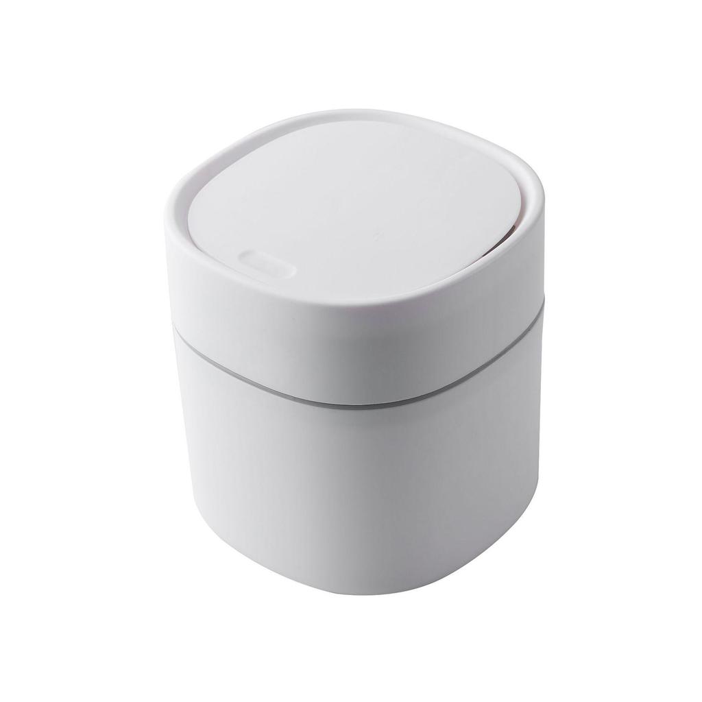 Compact Flip-Top Desktop Trash Can with Lid for Home or Office
