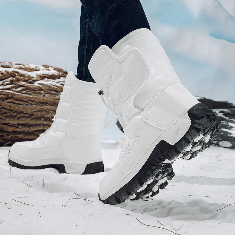 36-46 Winter Men's Plus Velvet High-top Outdoor Shoes Women's Large Size Hiking Shoes Plus Fur Warm Hiking Boots