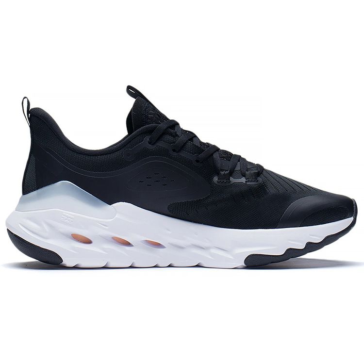 Li Ning Eazgo Shock Absorbing Low Top Running Shoes Men Sneakers Black ARES015-2