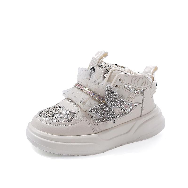 

Korean Style Sport Shoes For Girls Trend Fashion Kid s Sneakers Soft-soled Breathable Boy s Girl s Running Shoes Fashion Sneaker 23 бежевий