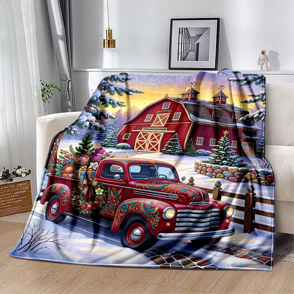 Winter Wonderland Snowman Blanket Soft & Cozy Great for Seaside Office Livingroom for All Occasions Modern Style