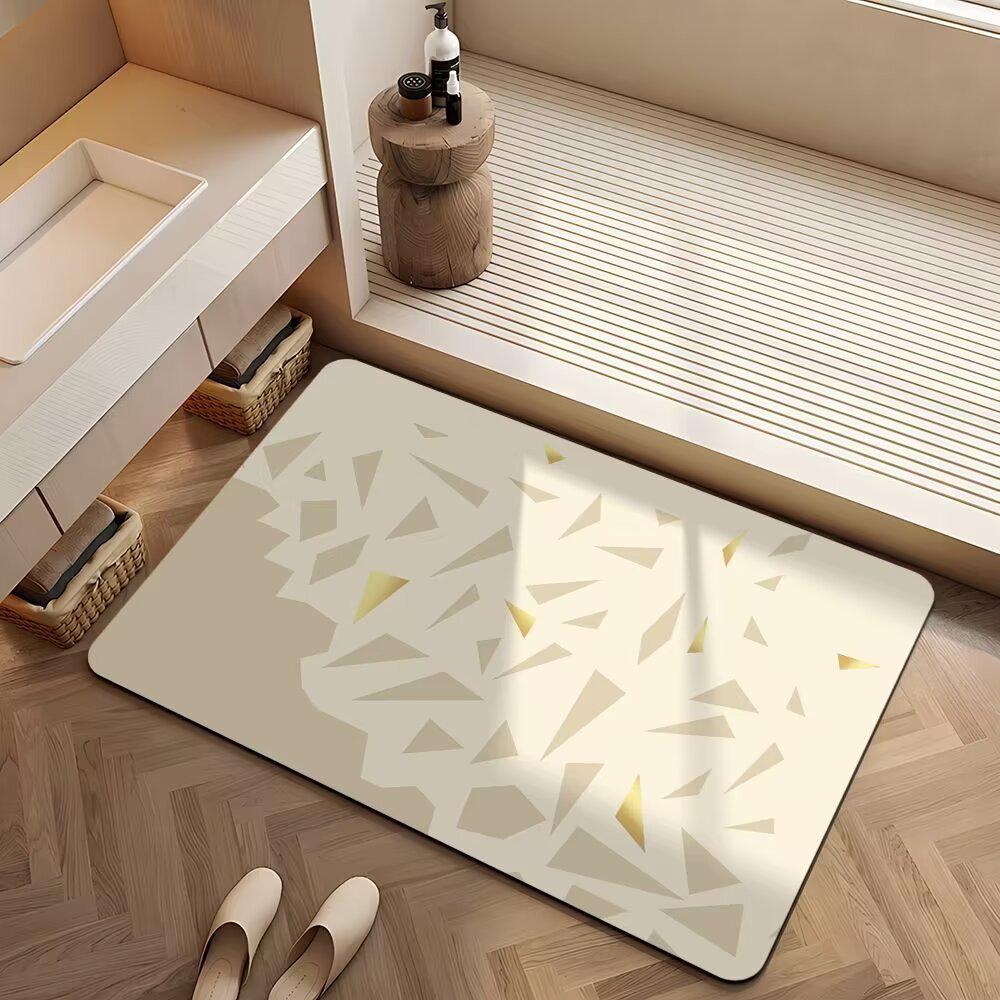 Bathroom Quick-Dry Non-Slip Diatom Mud Mat - Absorbent Soft Foot Pad for Toilet Door