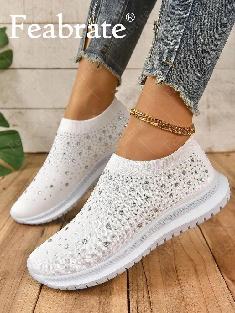 Running Shoes Casual Shoes Round Toe Crystal Pumps Single Shoes