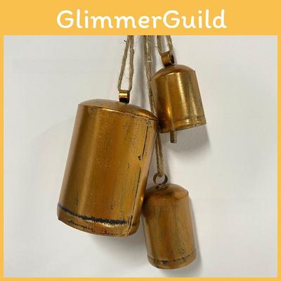 Holiday Copper Bell Pack With Modern Design Perfect For Festive Decorations And Gifts
