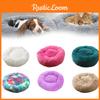 Dog Pet Cat Calming Beds Nest Warm Fluffy Plush Comfy Soft Mattress Pad Donut