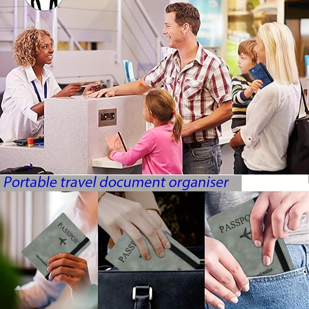 RFID passport holder slim passport wallet multi-functional wallet travel passport bag