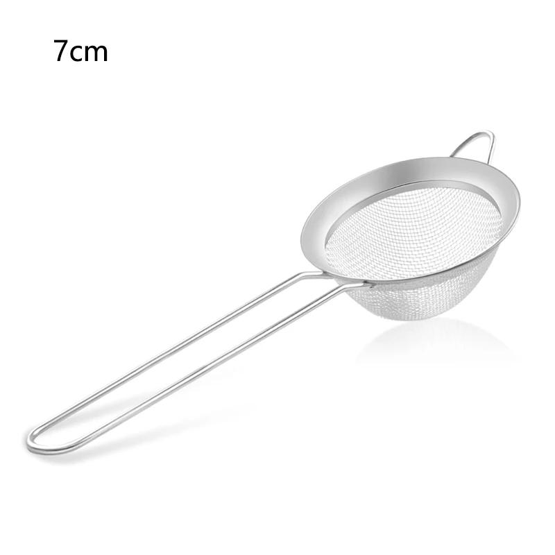 

1-4pcs Stainlesss Steel Fine Mesh Food Strainer Sifter for Baking with Handle Flour Sieve Sifter Juice Soy Milk Kitchen Tool 1set