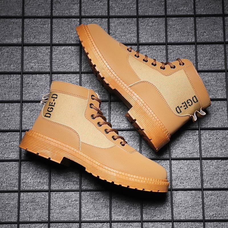 Stiefel Herren Winter Britisch All-Match High-Top Schuhe Herren Workwear Trendschuhe Kurze Stiefel Mid-Top Herrenschuhe
