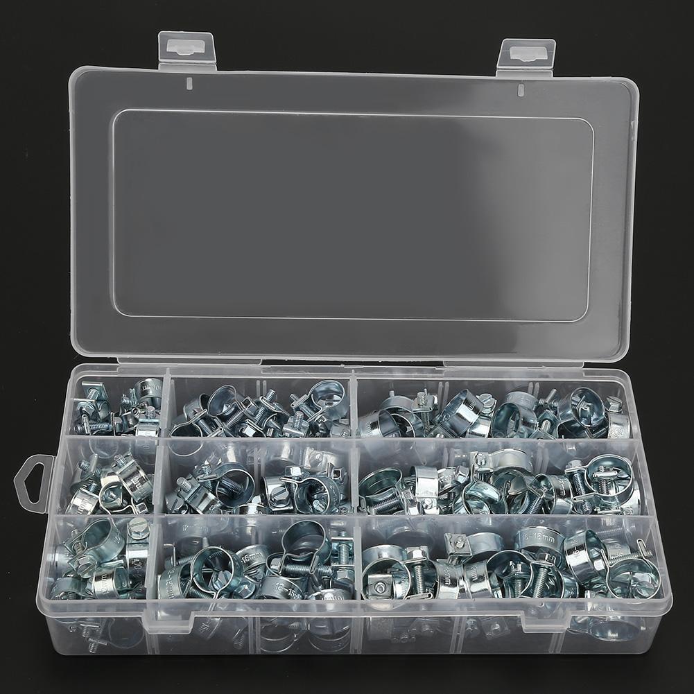 

135 шт. Мини-хомуты для топливного шланга с цинковым покрытием, зажимы для трубок, 8-18 мм