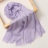 Foreign Trade Silk Scarf Cotton And Linen Headscarf Women'S Spring And Summer Solid Color Japanese And Korean Scarf Sun Protection Warm Shawl Hair