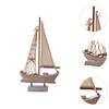Wood Sail Boat Photo Props Nautical Theme Handmade Home Decor Mini Sailboat Model for Tables Vanity Office Desktop Countertop