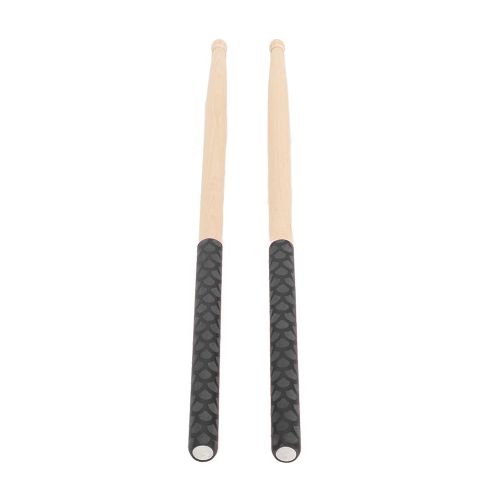 5A Sticks for Adults Kids Beginners Maple Wood Tip sticks with Anti Slip Rubber Handle for Musical Instrument Accessories