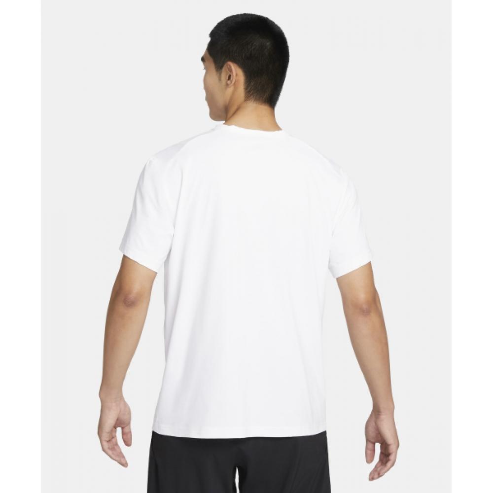 Nike Dry Fit Uv Hibus Fitnessové tričko s krátkým rukávem M   Bílá Černá  Dv9840 100