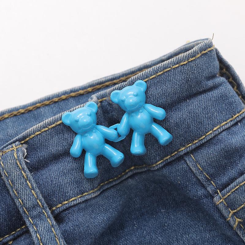 Screw-On Waist Cincher: Double-Buckle, No-Sew Button for Tightening Oversized Jeans