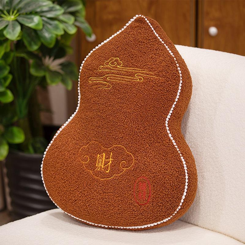 

Cartoon Chinese Style Gourd Throw Pillow Plush Toy Fulu Gourd Doll Home Sofa Pillow Cushion Rag Doll 55*35cm（0.65kg）
