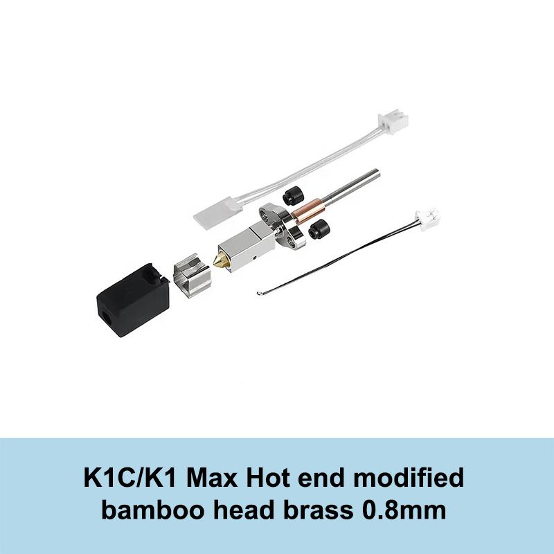 New Upgrade Hotend For Creality K1C/K1 Max Ceramic Heating Block Quick-Swap One-Piece Nozzle Kit Brass Hard 3D Printer Parts