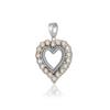 Colgante de corazón de piedra preciosa charm de plata 925 joyería colgante zivori para ella