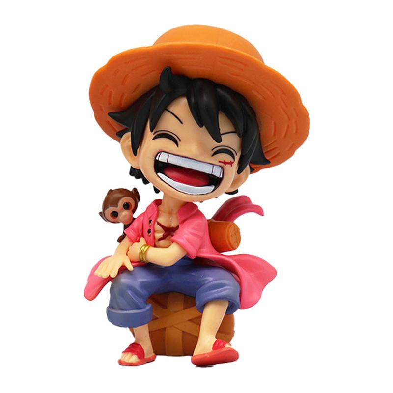 Anime Action Figure Statue: Sitting Luffy Zoro Sanji Chibi Style Car Decor Present for OP Fans Perfect Gift Beautiful Design