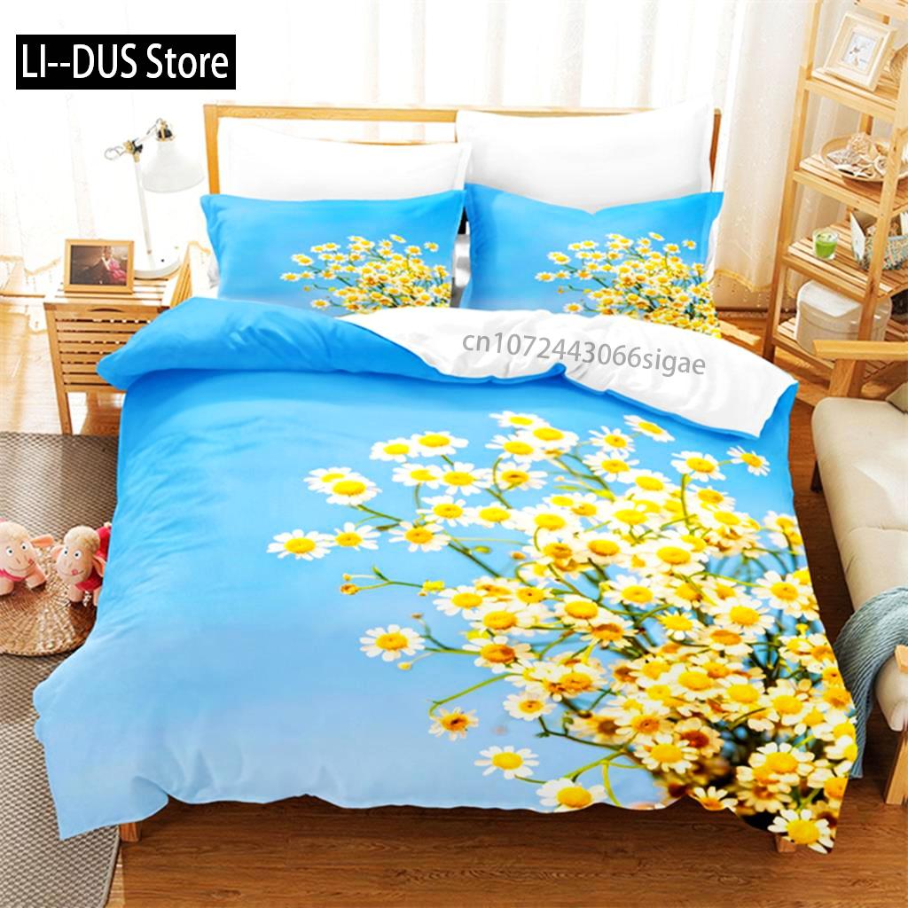 Flower Plants Bedding Set Pink Rose Duvet Cover Set 3d Bedding Digital Printing Queen Size Bedding Set Fashion Design