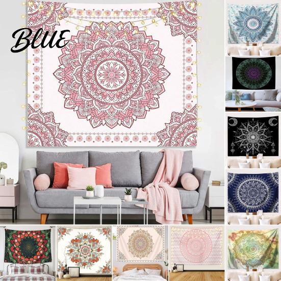 Retro Style Wall for Dorm Circular Pattern Tapestry Indian Hanging Bohemian Tapestry Rectangular Bedroom Living