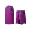 Li Ning Sports Basketball Series Mesh Breathable Basketball Competition Casual Sports Suit Men Sportswear Purple AATR011-5