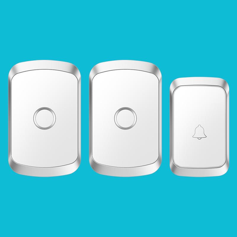 Wireless Long-Range Doorbell with Remote Control and Elderly Pager Silver National Standard