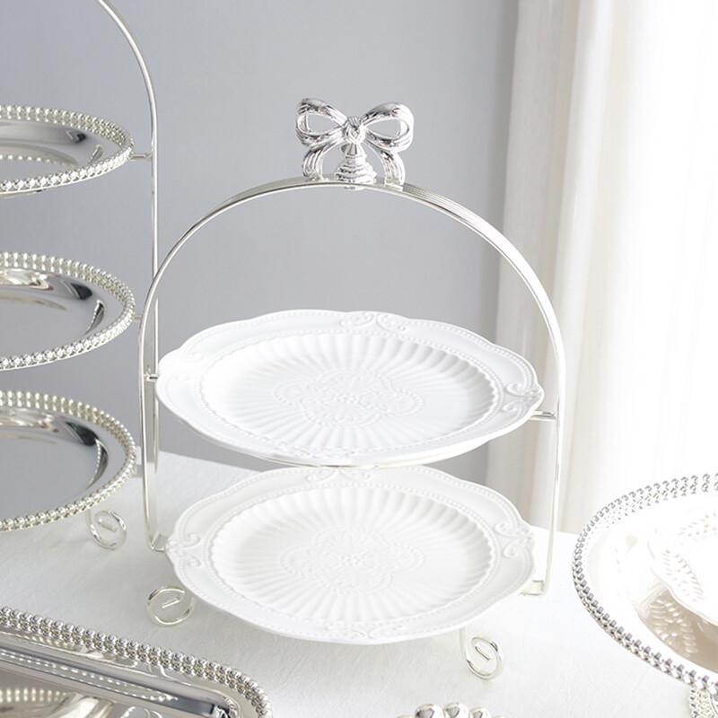 

Rococo Two-Tier Ceramic Dessert Stand