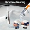 Mini Mop Portable Self-Squeeze Short Mop Lazy Hand Wash-Free Strong Absorbent Mop Wet and Dry Use Bathroom Desktop Glass