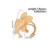New 1Pcs/Set Stylish Golden/Silvery Flower Non Piercing Clips Earrings for Women Cute Glossy Floral Ear Clip Jewelry Gifts