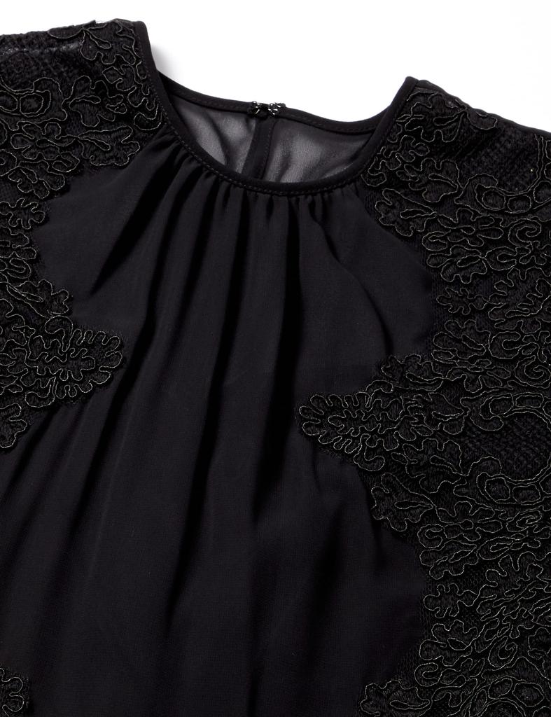 Lace Embroidery Dress CWFO195041 BLK Japan 36 To Japanese Size [Selford] Women's (equivalent 7)