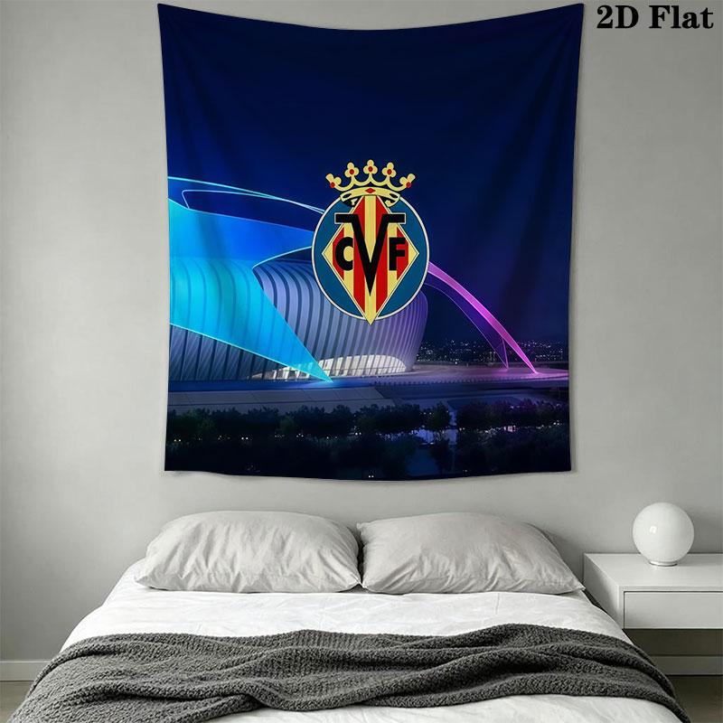 Villarreal CF Wall Hanging Printed Fabric Blanket Decorative Tapestries for Bedroom Living Room Home Decor