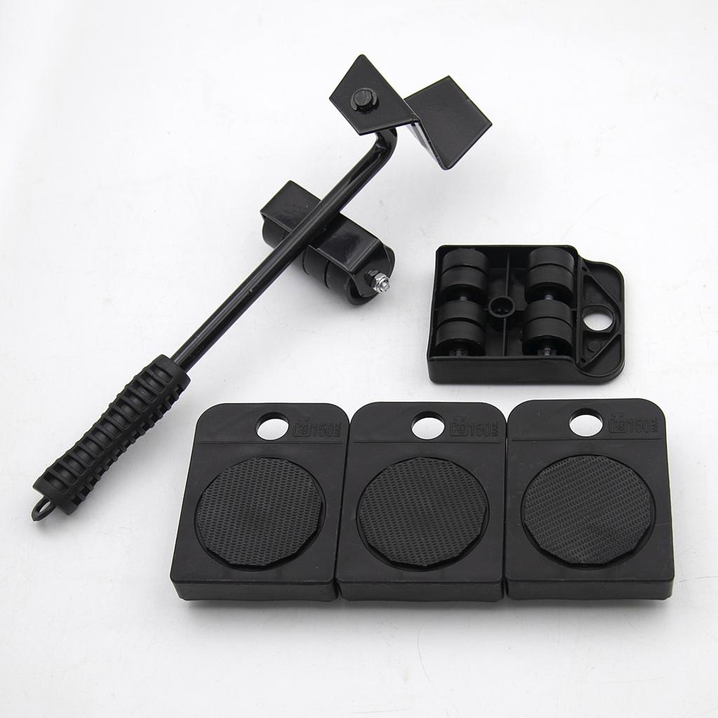 Duty Furniture Lifter Transport Εργαλείο Μετακίνησης Επίπλων Σετ 4 Move Roller 1 Heel Bar for Lifting Moving Furniture Helper Εύκολος χειρισμός
