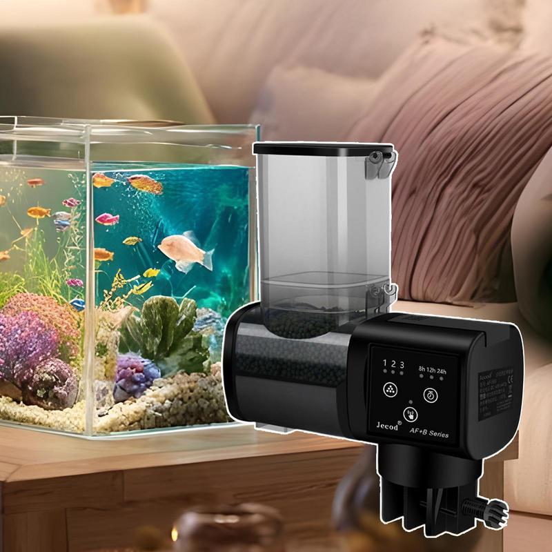 Fish Tank Feeder Automatic Fish Feeder 500ml Aquarium Food Dispenser Large-Capacity Feeding Supplies for Daily Use Pond Home