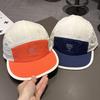 Embroidered Letter 5 Panel Baseball Cap Contrast Color Sun Hat Casual Sports Cap  Unisex