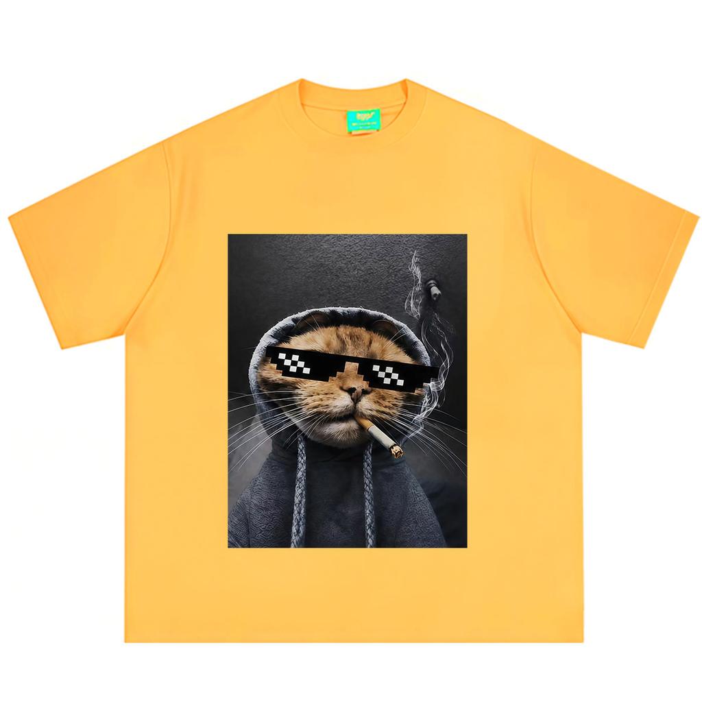 Funny Cat Meme T Shirt Unisex Unisex Hiphop Tshirt Summer Shortsleeved Loose Casual Cotton Fashion Clothing T Shirts Streetwear
