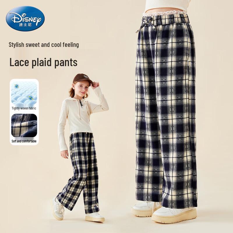 Disney Girls  Plaid Straight-Leg Pants 170