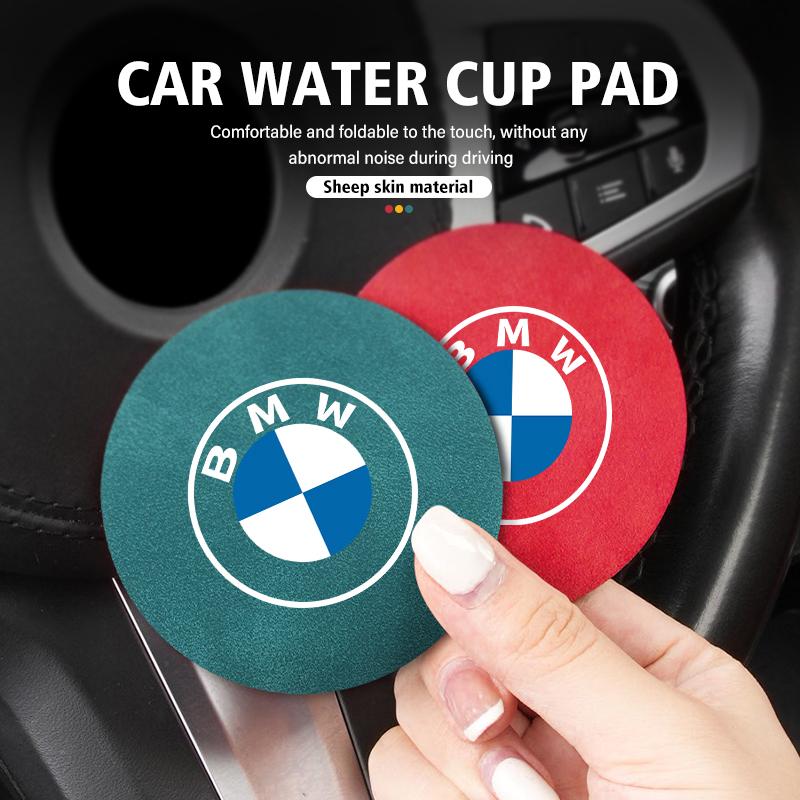 Car Interior Coasters Water Cup Slot Non-Slip Mat Shockproof Pad For BMW X3 X5 M5 M3 E46 E90 E60 F10 E39 F30 E36 G30 E87 E70 RH7