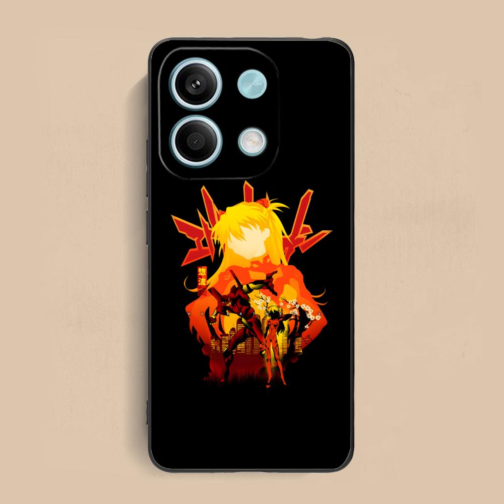 Anime EV Asuka Mobile Phone Case for Xiaomi Redmi Note 14 13 12 11 S Pro Plus 4G 5G Colorful Printing Cover Cover Pretty Luxury