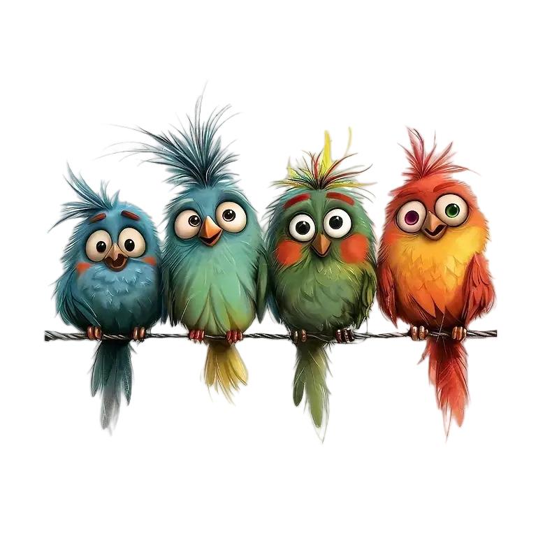 

Animal Car Stickers Beautiful Vibrant Colorful Bird Vinyl Decals Cover Scratches for Auto Window Bumper Scooter Body Funny Bird 1pcs