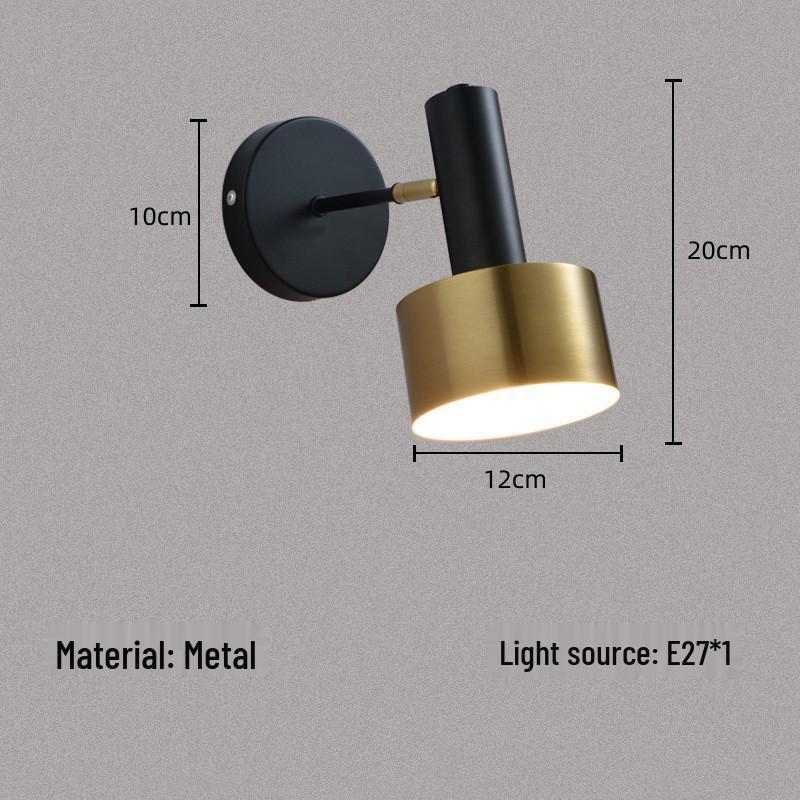 Nordic Minimalist Metal Wall Lamp for Bedroom, Living Room, and Hotel Rooms