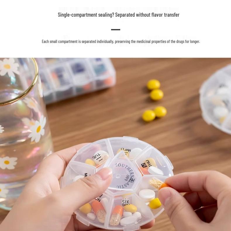 Best-Selling Portable 7-Day Pill Organizer: Compact Travel-Size for Weekly Medication
