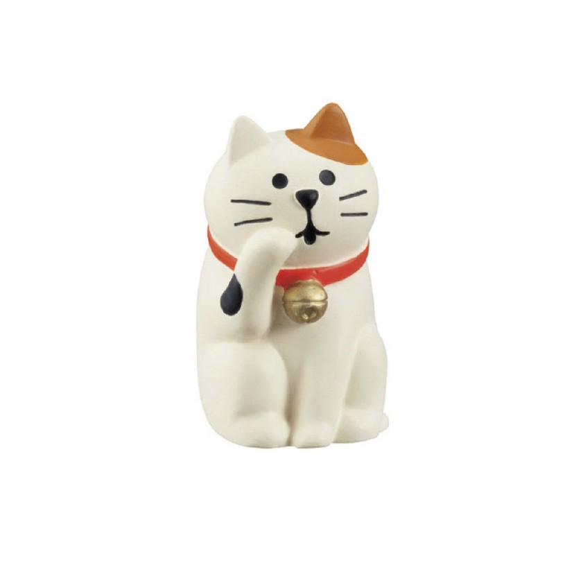 Japanese Zakka Miniature Beckoning Cat: New Year Good Luck Mascot Resin Ornament