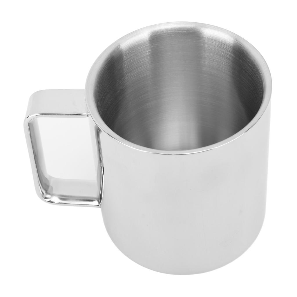 Becher 304 Edelstahl Doppelwandig Isoliert Verbrühsicher Verdickter Kaffeebecher für Trinkwasser L Größe 350ml