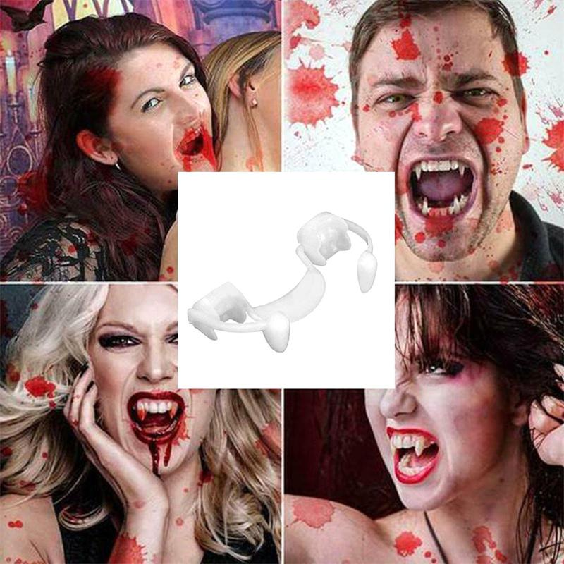 Vampire Teeth Dentures Fangs Classic Pp Halloween Party Cosplay Prop Halloween Costume Party Favors