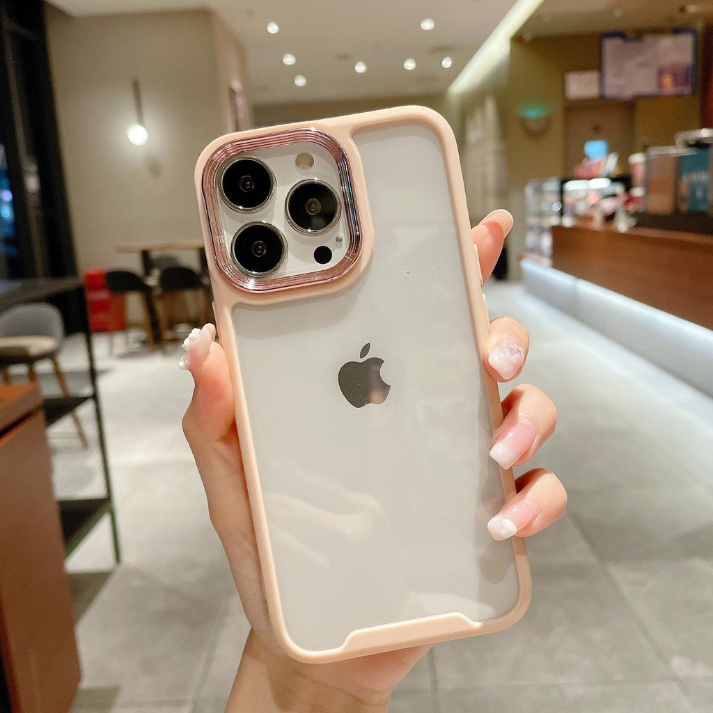 Applicable iPhone15PRO Mobile Phone Case Advanced Electroplating Lens 14 Mobile Phone Case Apple 15PROMAX Case 12PRO