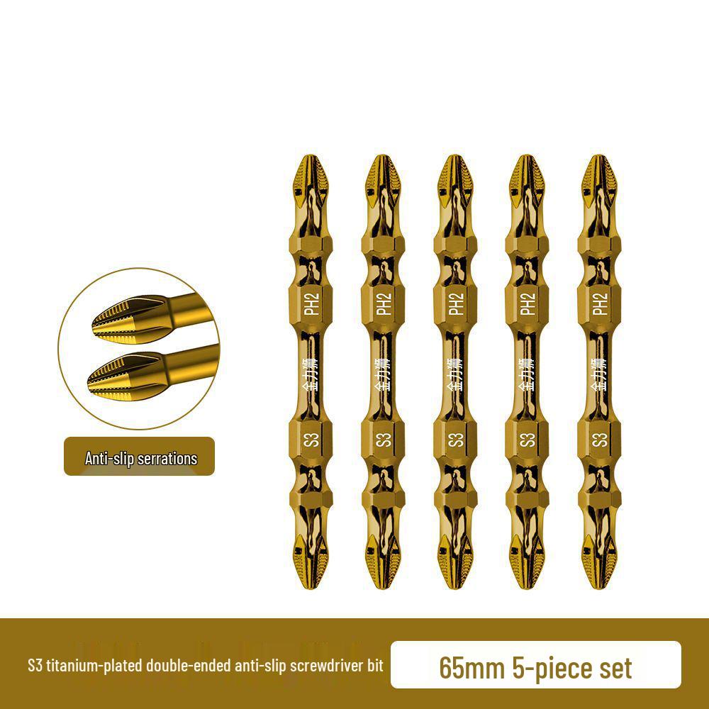 S3 Impact-Resistant Titanium Magnetic Phillips Bit for High Torque Electric Drills & Screwdrivers