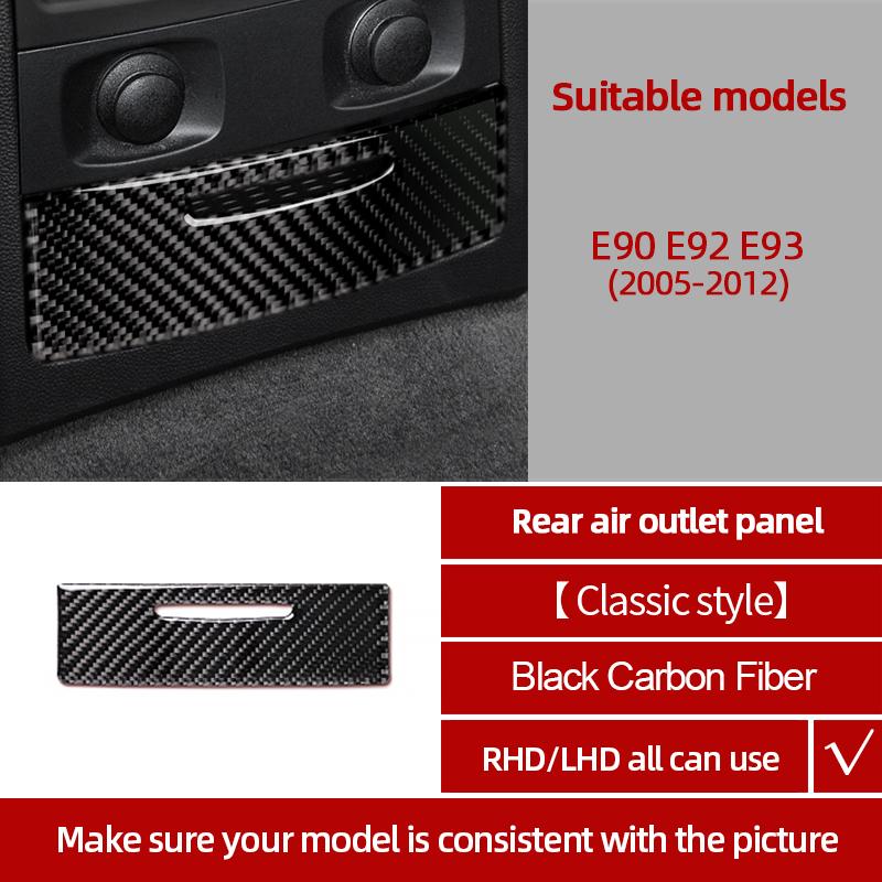 Kohlefaser Für BMW E90 E92 E93 2005-2012 Auto Mittelkonsole CD-Panel Verkleidung Aufkleber Tuning Abdeckung Dekor Auto Innenzubehör