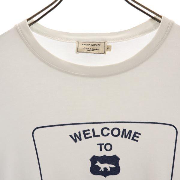 Maison Kitsune Print Short Sleeve T-shirt S White System Men's Used