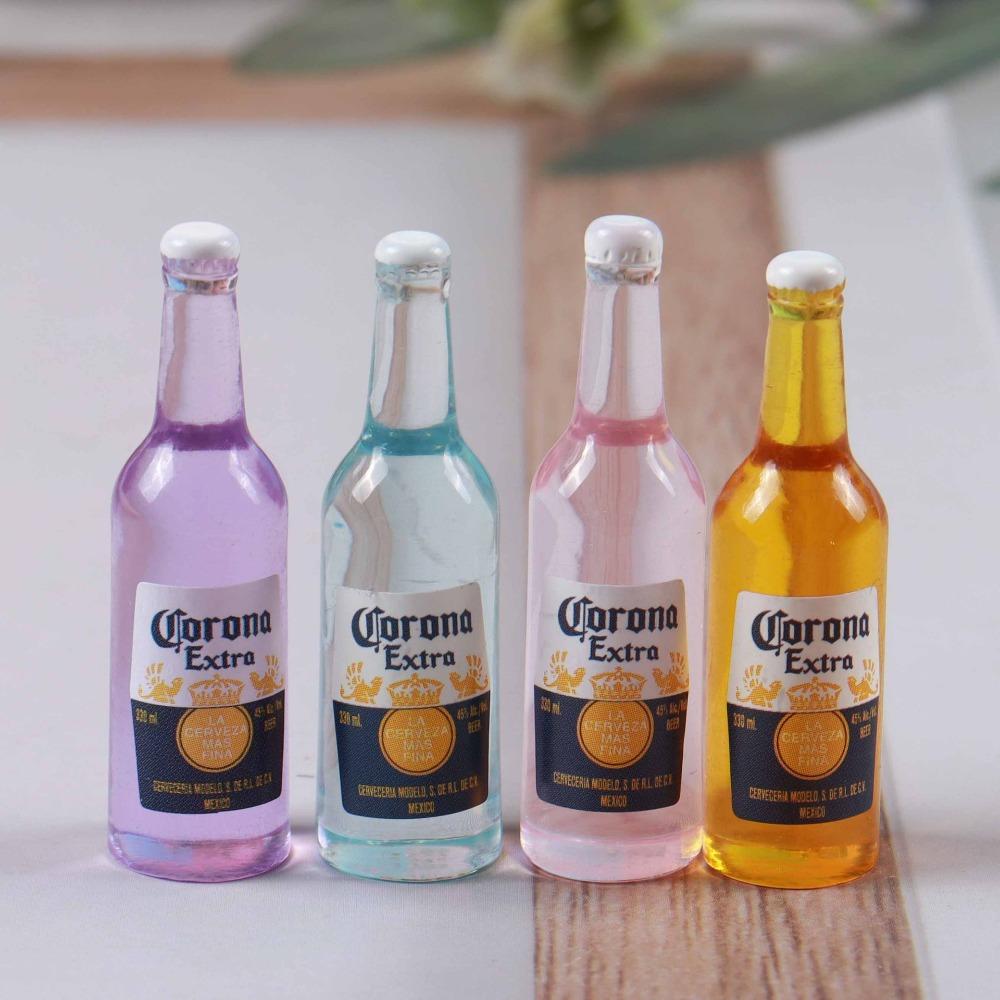 3pcs Simulation Miniature Beer Bottle Wine Mini Wine Bottle Wine Bottle Model Mini  Doll Accessories