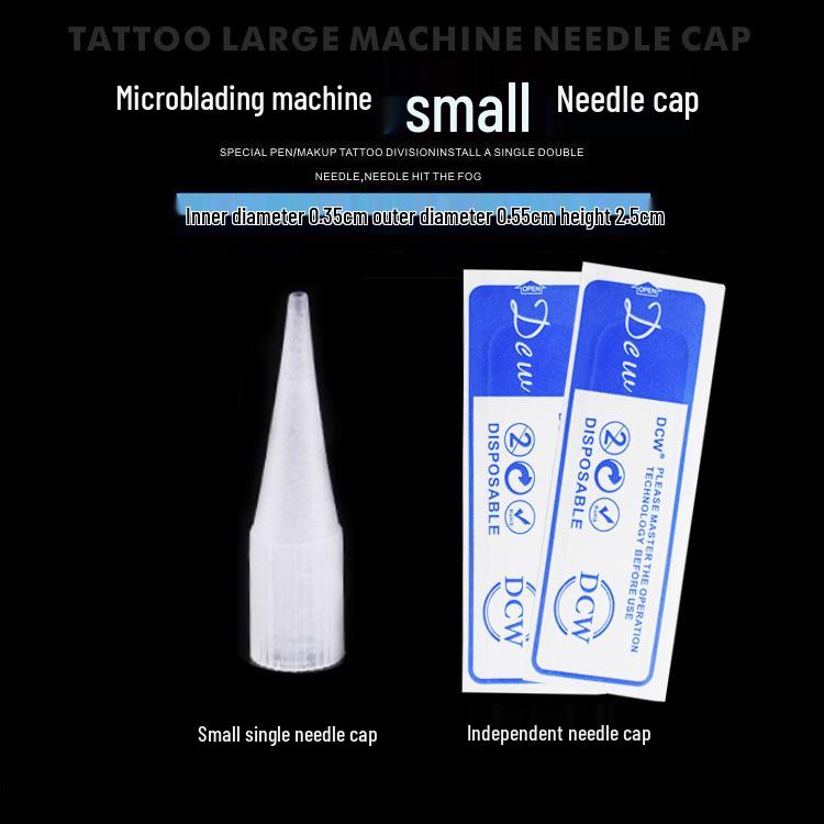 Large Microblading Machine Needle Cap for Eyebrow and Lip, Individually Packaged, Korean Semi-Permanent, Single Use